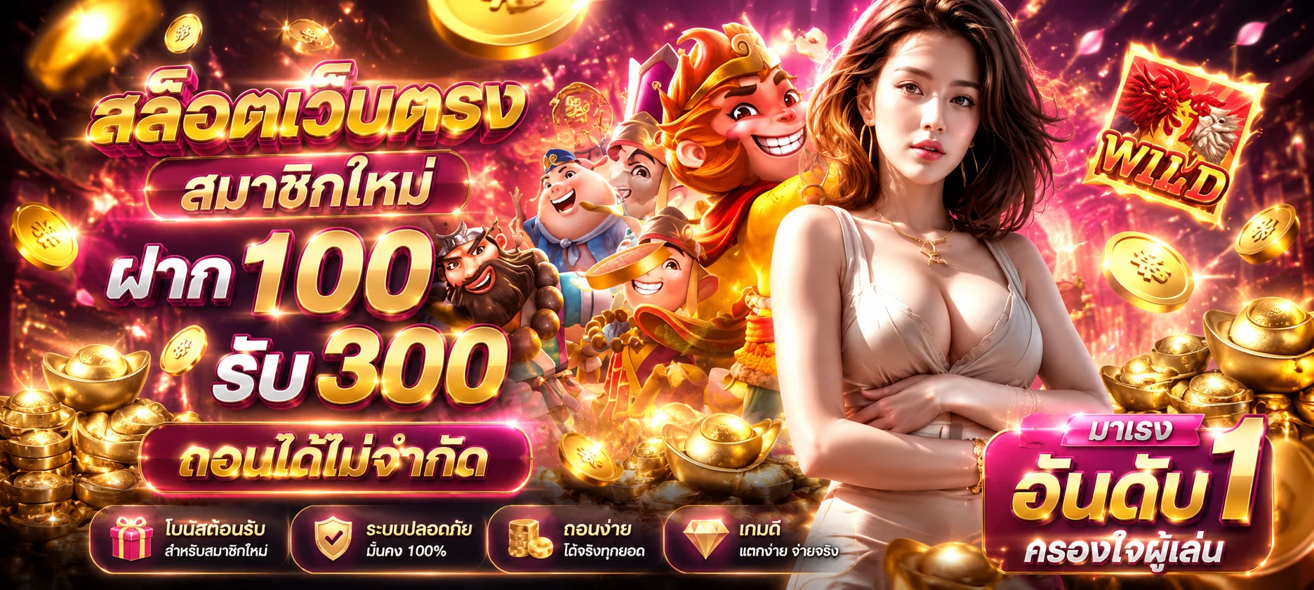 แบนเนอร์โปรโมชั่นสมาชิกใหม่ PLAYPG888 รับเครดิตต้อนรับ